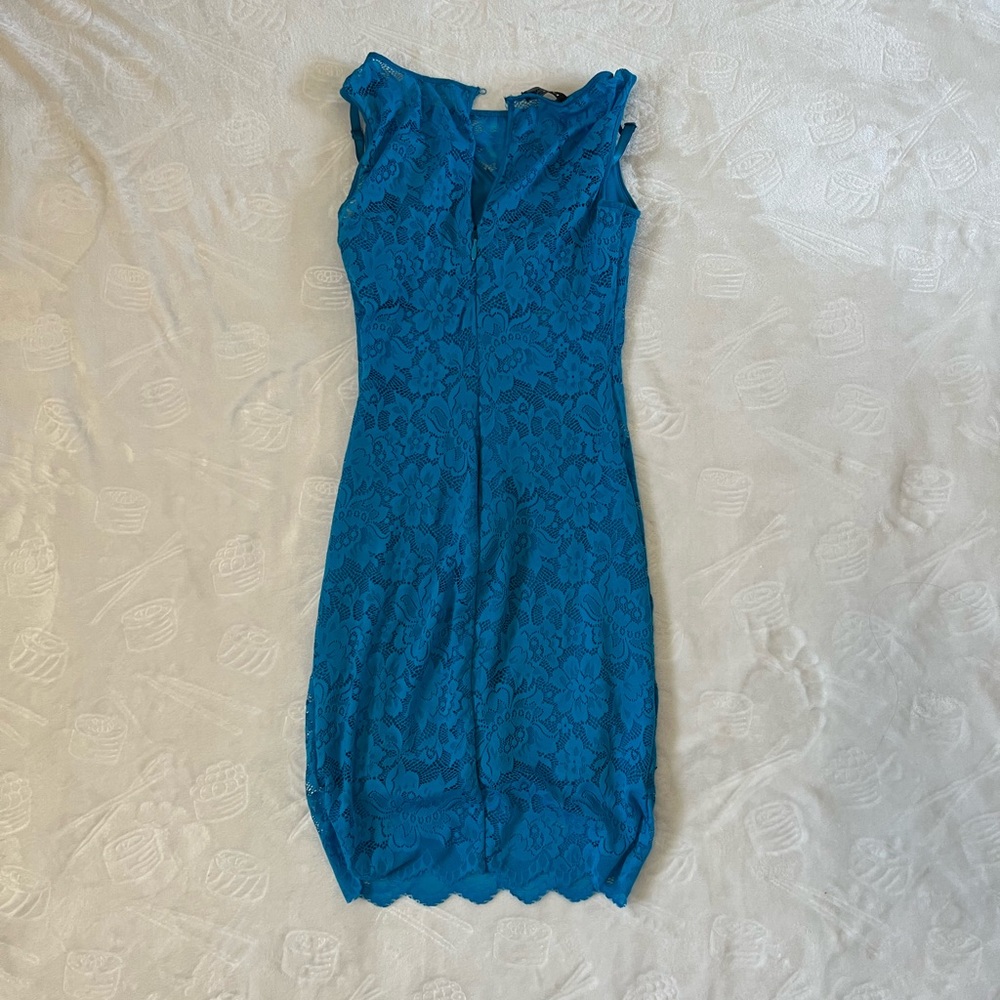 Bebe Blue Lace Dress